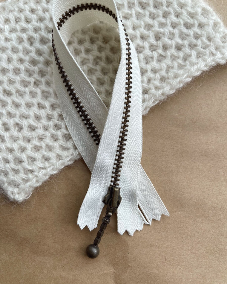 Zipper 23 cm - Mother of pearl