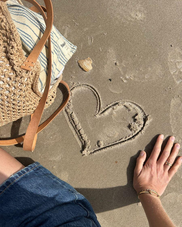 Leather straps for French Market Bag - Natural