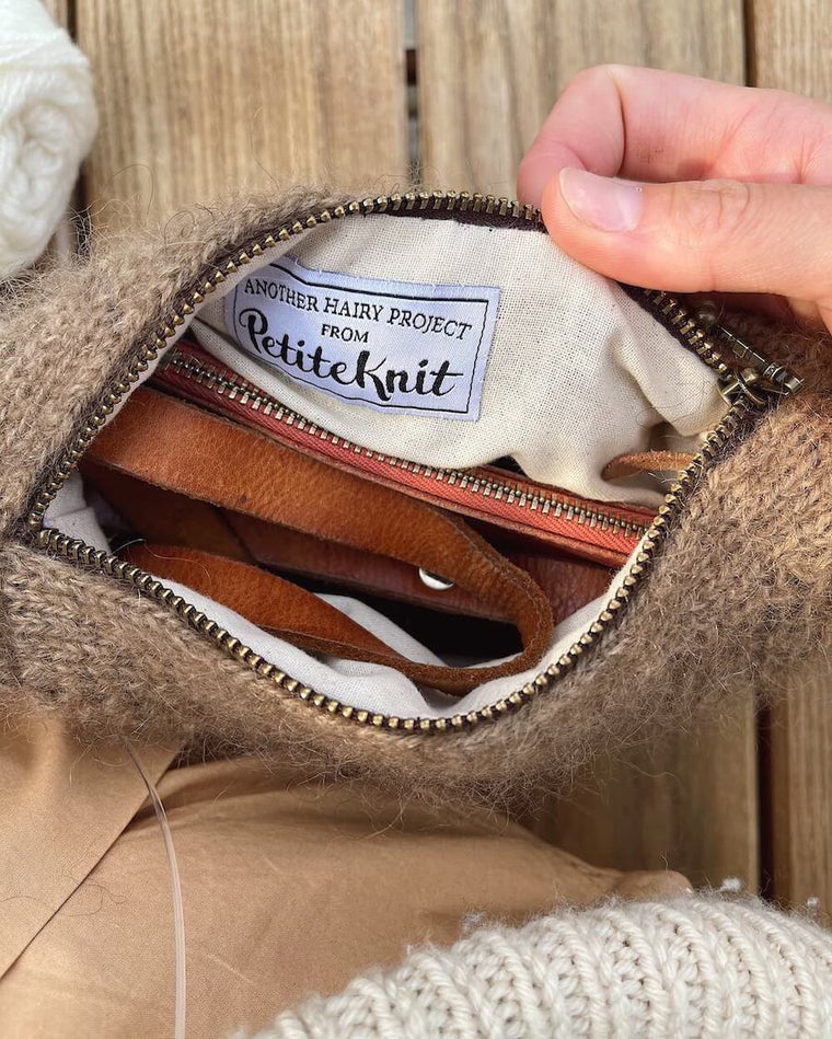 3 honey clutch set opppefra med lynlåse